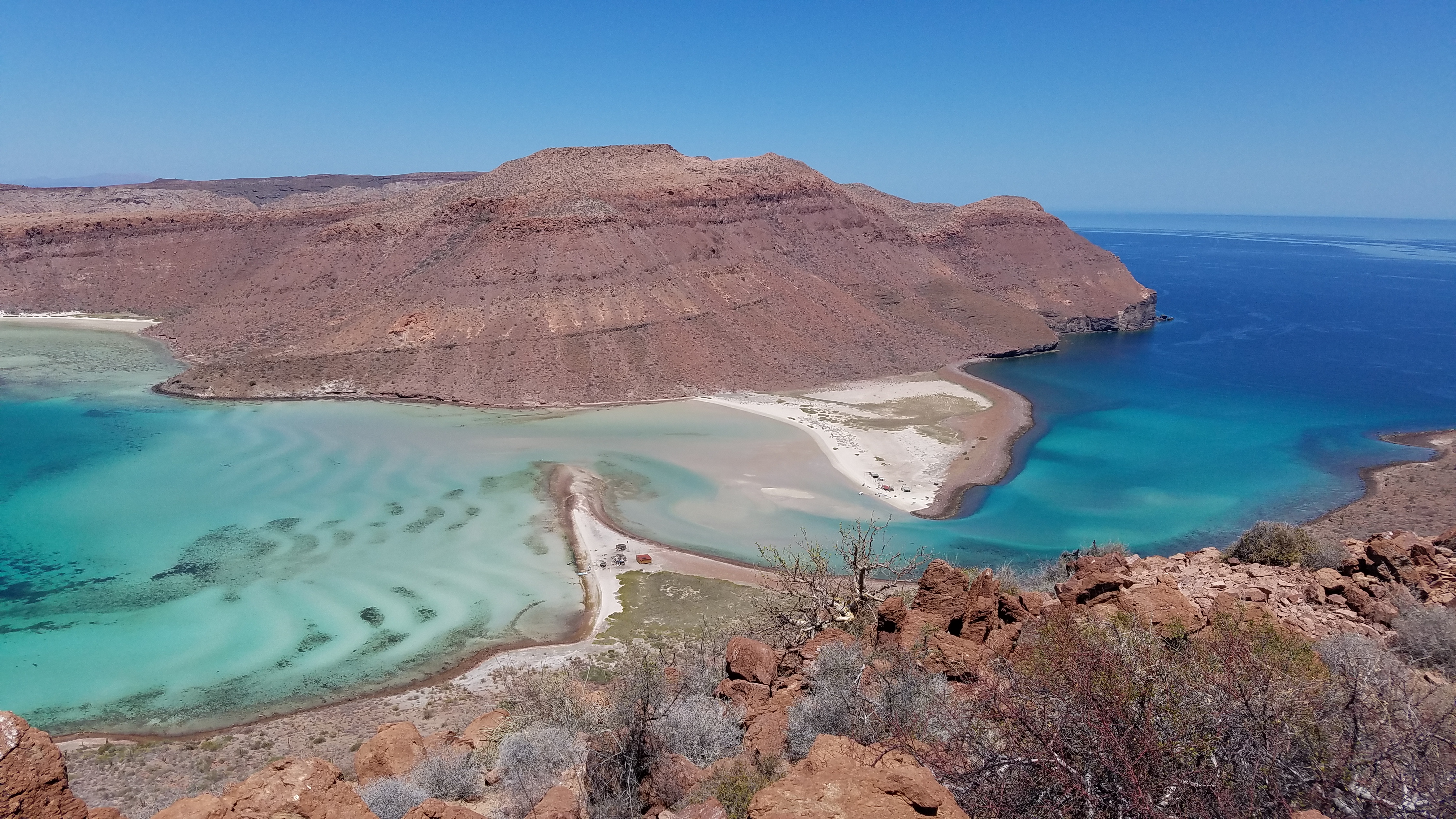 Hiking far above Isla Partida