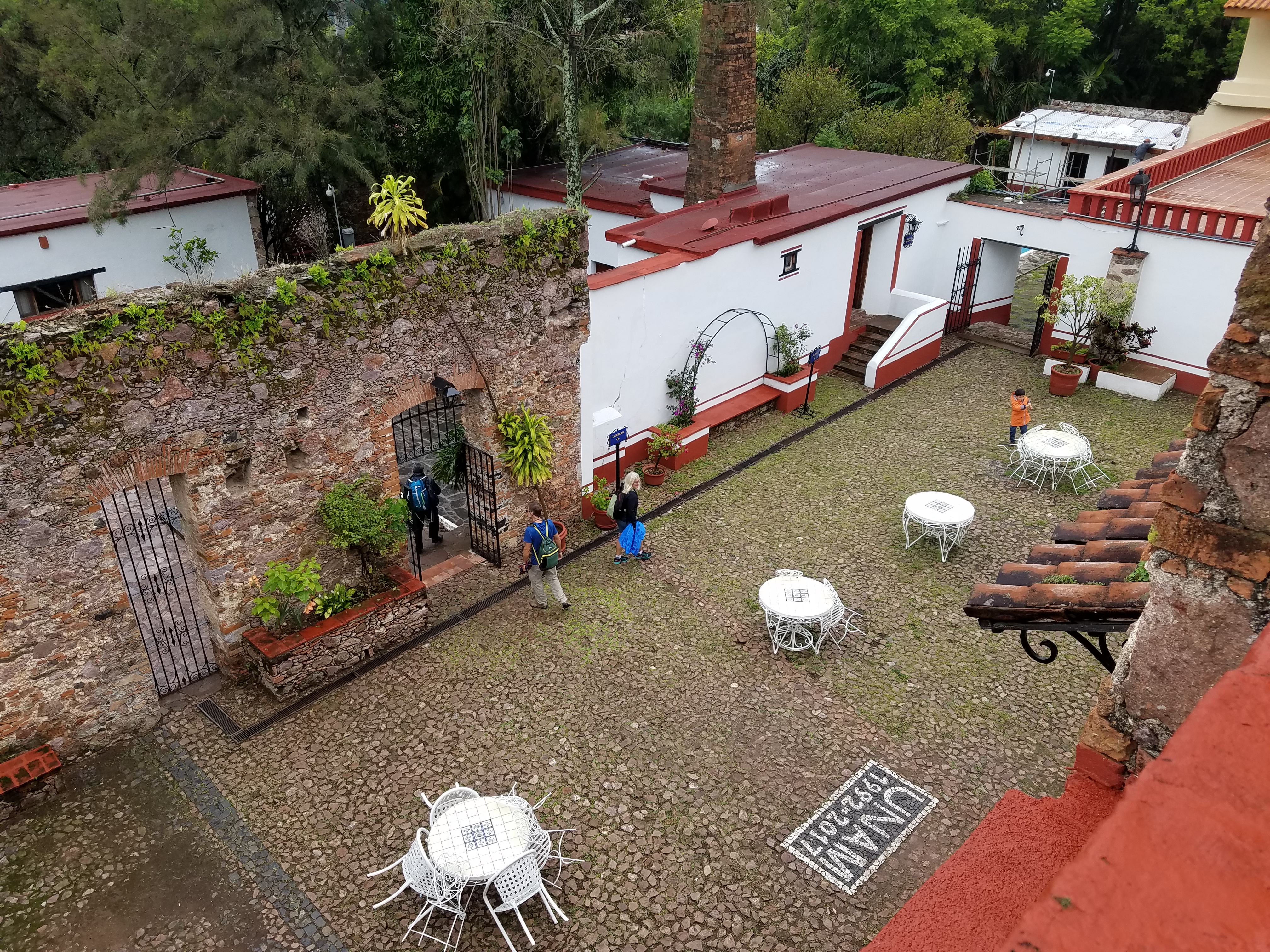 Looking from one building onto one of the courtyards.